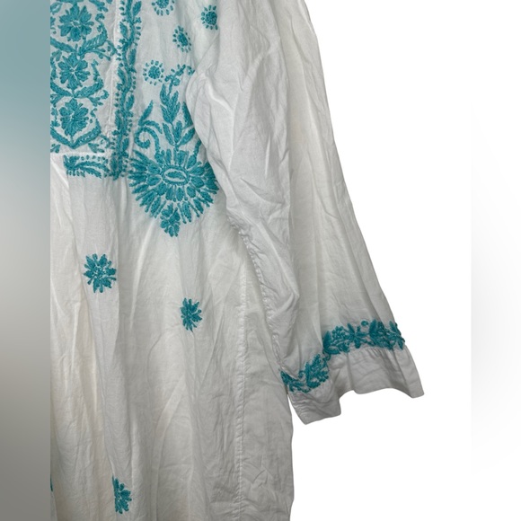 Vintage Style Ibiza Embroidered Maxi Dress Boho Hippy cotton Size S/M - Picture 4 of 11